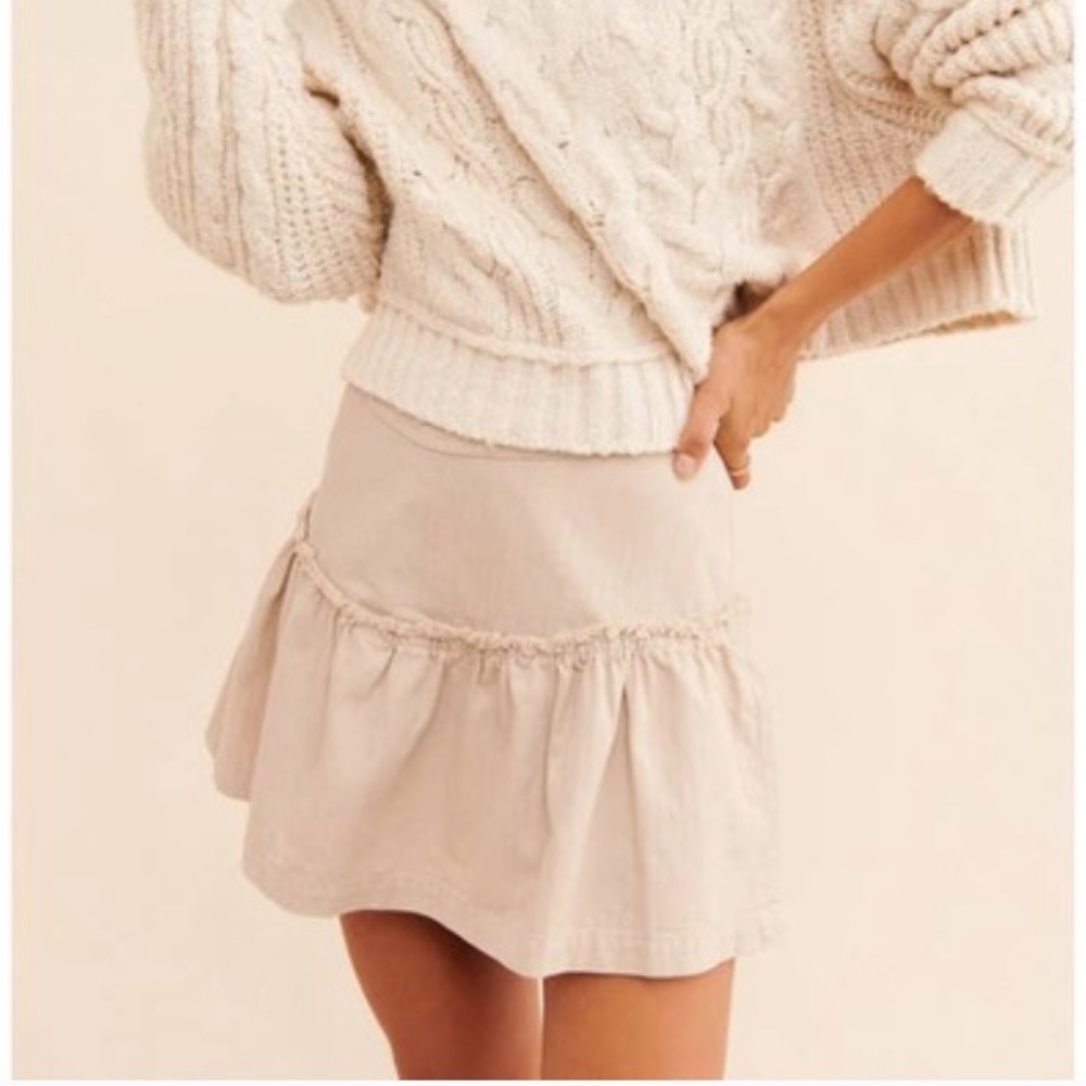 Free People Positank Tiered Mini Skirt